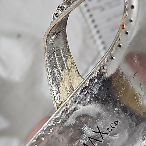 Sexy Strappy Silver Rinestone High heel Sandels sz 8.5 - Picture 9 of 9